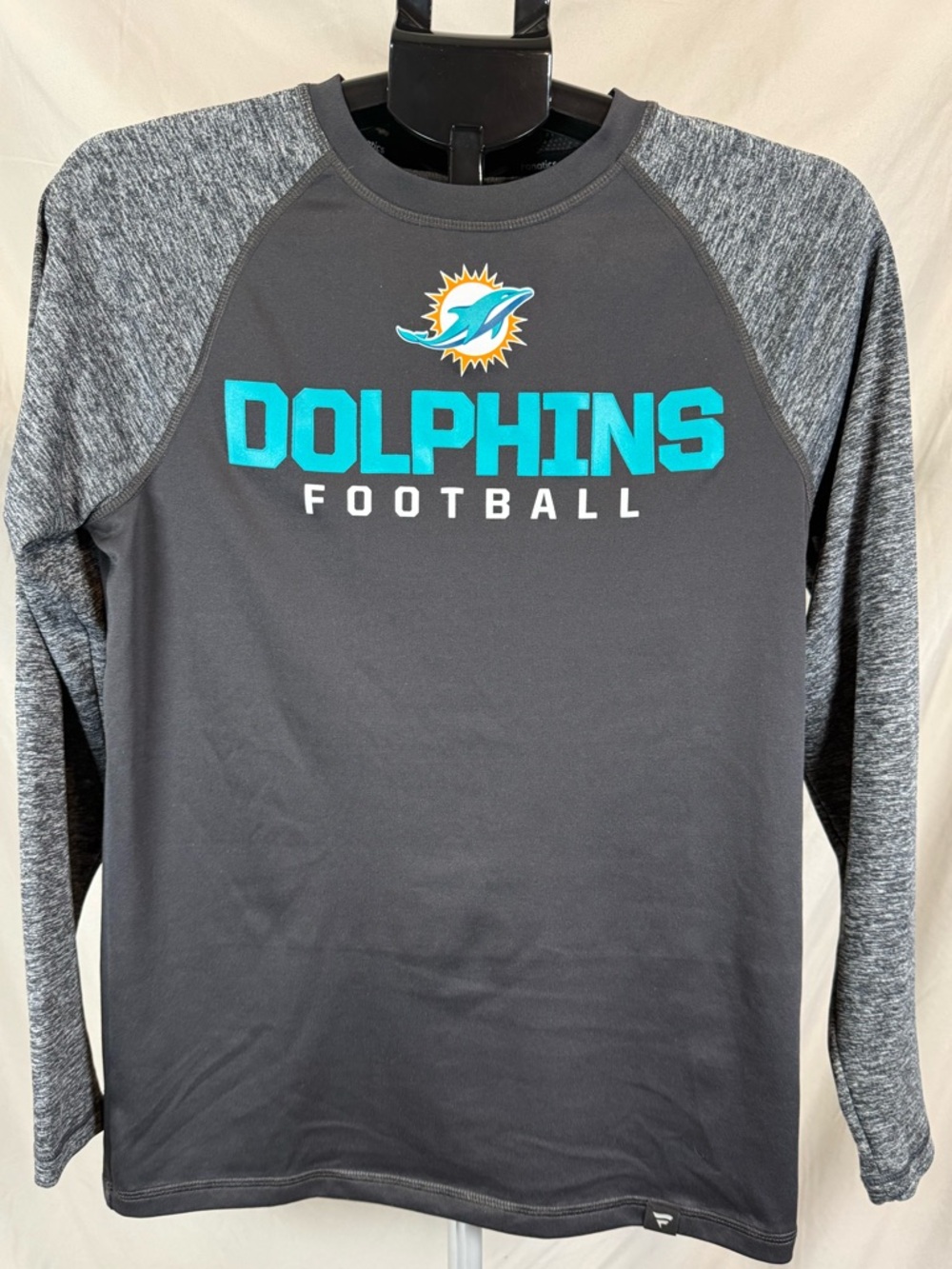 Fanatics Miami Dolphins Raglan Long Sleeve Tee - Small